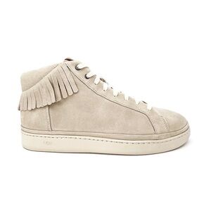 Ugg Cali Fringe Suede Hightop Sneakers Men’s Size 10.5 Beige Lace-up Brecken New